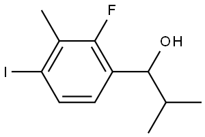 1-(2-fluoro-4-iodo-3-methylphenyl)-2-methylpropan-1-ol Structure