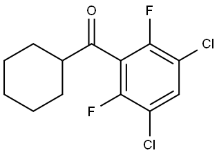 cyclohexyl(3,5-dichloro-2,6-difluorophenyl)methanone Structure