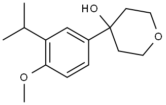 4-(3-isopropyl-4-methoxyphenyl)tetrahydro-2H-pyran-4-ol 구조식 이미지