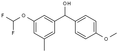 (3-(difluoromethoxy)-5-methylphenyl)(4-methoxyphenyl)methanol Structure