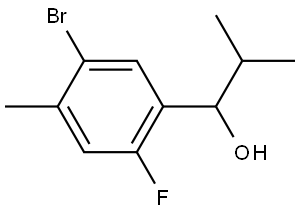 1-(5-bromo-2-fluoro-4-methylphenyl)-2-methylpropan-1-ol Structure