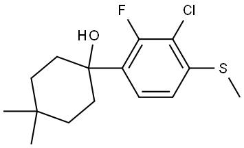 1-(3-chloro-2-fluoro-4-(methylthio)phenyl)-4,4-dimethylcyclohexanol Structure