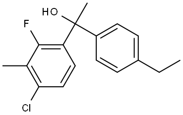 1-(4-chloro-2-fluoro-3-methylphenyl)-1-(4-ethylphenyl)ethanol Structure