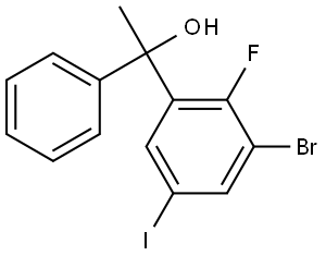 1-(3-bromo-2-fluoro-5-iodophenyl)-1-phenylethanol Structure