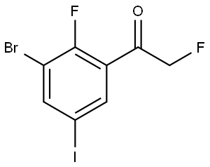 1-(3-bromo-2-fluoro-5-iodophenyl)-2-fluoroethanone Structure