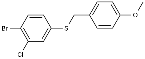 (4-bromo-3-chlorophenyl)(4-methoxybenzyl)sulfane Structure