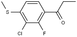 1-(3-chloro-2-fluoro-4-(methylthio)phenyl)propan-1-one Structure