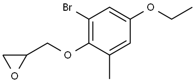 2-((2-bromo-4-ethoxy-6-methylphenoxy)methyl)oxirane Structure