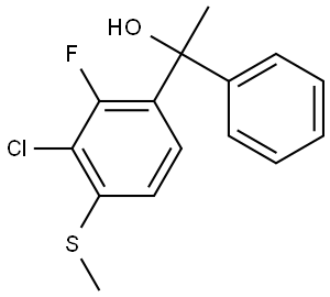 1-(3-chloro-2-fluoro-4-(methylthio)phenyl)-1-phenylethanol Structure