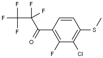 1-(3-chloro-2-fluoro-4-(methylthio)phenyl)-2,2,3,3,3-pentafluoropropan-1-one Structure