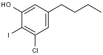 5-butyl-3-chloro-2-iodophenol Structure