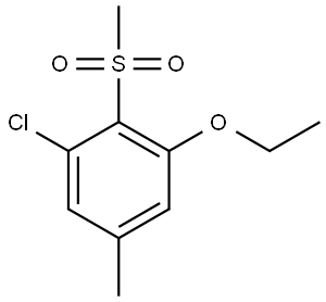 1-chloro-3-ethoxy-5-methyl-2-(methylsulfonyl)benzene Structure