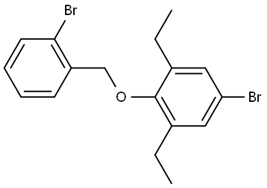 5-bromo-2-((2-bromobenzyl)oxy)-1,3-diethylbenzene 구조식 이미지