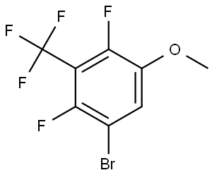 1-bromo-2,4-difluoro-5-methoxy-3-(trifluoromethyl)benzene Structure