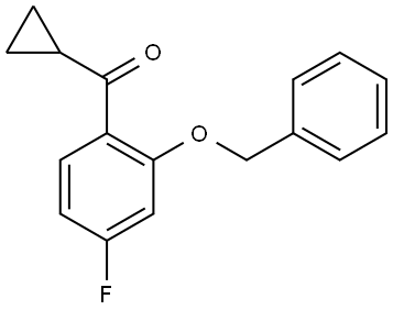 (2-(benzyloxy)-4-fluorophenyl)(cyclopropyl)methanone Structure