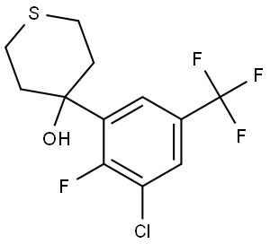 4-(3-chloro-2-fluoro-5-(trifluoromethyl)phenyl)tetrahydro-2H-thiopyran-4-ol Structure