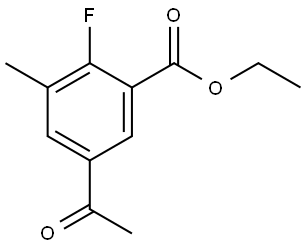 ethyl 5-acetyl-2-fluoro-3-methylbenzoate Structure