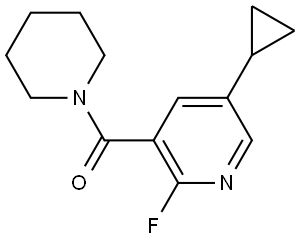 (5-cyclopropyl-2-fluoropyridin-3-yl)(piperidin-1-yl)methanone Structure