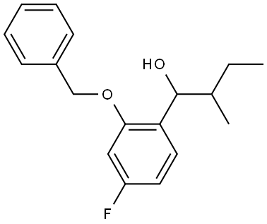 1-(2-(benzyloxy)-4-fluorophenyl)-2-methylbutan-1-ol Structure