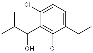 1-(2,6-dichloro-3-ethylphenyl)-2-methylpropan-1-ol Structure