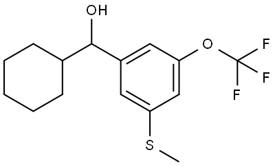 cyclohexyl(3-(methylthio)-5-(trifluoromethoxy)phenyl)methanol Structure