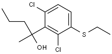 2-(2,6-dichloro-3-(ethylthio)phenyl)pentan-2-ol Structure