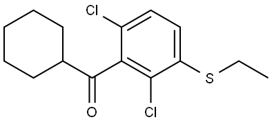 cyclohexyl(2,6-dichloro-3-(ethylthio)phenyl)methanone Structure