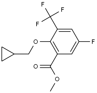 methyl 2-(cyclopropylmethoxy)-5-fluoro-3-(trifluoromethyl)benzoate Structure