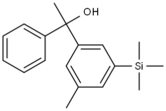 1-(3-methyl-5-(trimethylsilyl)phenyl)-1-phenylethanol Structure