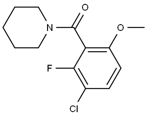 (3-chloro-2-fluoro-6-methoxyphenyl)(piperidin-1-yl)methanone Structure