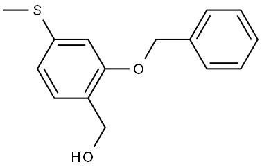 (2-(benzyloxy)-4-(methylthio)phenyl)methanol Structure