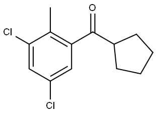 cyclopentyl(3,5-dichloro-2-methylphenyl)methanone Structure