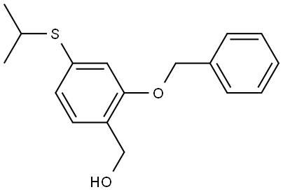 (2-(benzyloxy)-4-(isopropylthio)phenyl)methanol Structure