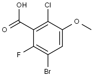 3-bromo-6-chloro-2-fluoro-5-methoxybenzoic acid Structure