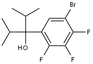 3-(5-bromo-2,3,4-trifluorophenyl)-2,4-dimethylpentan-3-ol 구조식 이미지