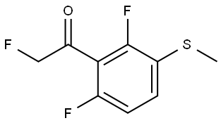 1-(2,6-difluoro-3-(methylthio)phenyl)-2-fluoroethanone Structure