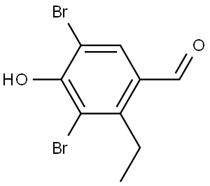 3,5-dibromo-2-ethyl-4-hydroxybenzaldehyde Structure