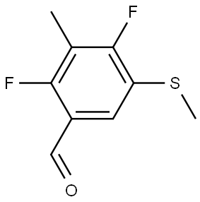 2,4-difluoro-3-methyl-5-(methylthio)benzaldehyde 구조식 이미지