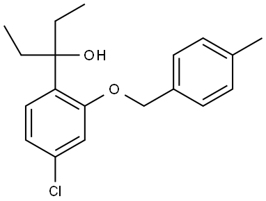 3-(4-chloro-2-((4-methylbenzyl)oxy)phenyl)pentan-3-ol Structure