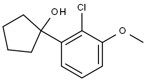 1-(2-chloro-3-methoxyphenyl)cyclopentanol Structure