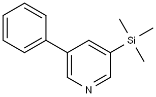 3-phenyl-5-(trimethylsilyl)pyridine Structure