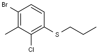 (4-bromo-2-chloro-3-methylphenyl)(propyl)sulfane Structure