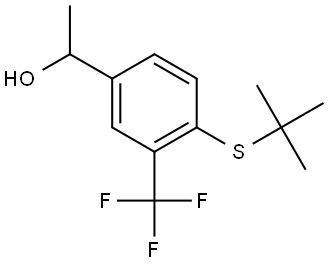 1-(4-(tert-butylthio)-3-(trifluoromethyl)phenyl)ethanol 구조식 이미지