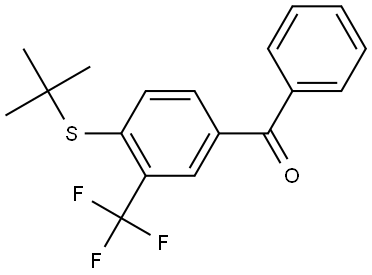 (4-(tert-butylthio)-3-(trifluoromethyl)phenyl)(phenyl)methanone Structure