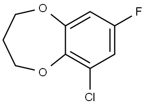 6-chloro-8-fluoro-3,4-dihydro-2H-benzo[b][1,4]dioxepine Structure