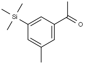 1-(3-methyl-5-(trimethylsilyl)phenyl)ethanone 구조식 이미지