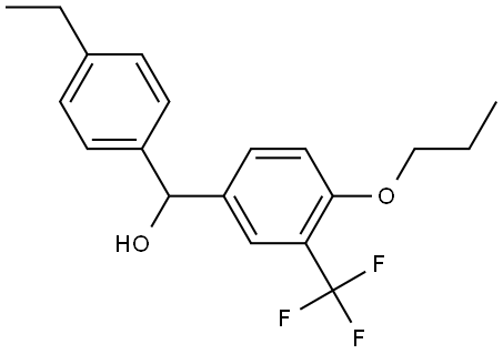 (4-ethylphenyl)(4-propoxy-3-(trifluoromethyl)phenyl)methanol 구조식 이미지