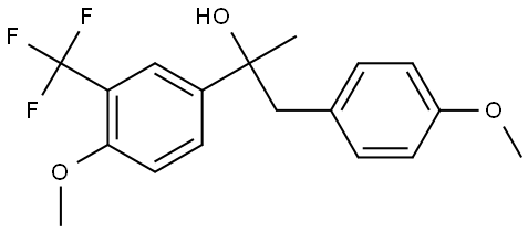 2-(4-methoxy-3-(trifluoromethyl)phenyl)-1-(4-methoxyphenyl)propan-2-ol Structure