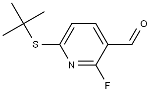 6-(tert-butylthio)-2-fluoronicotinaldehyde Structure