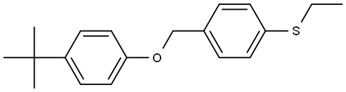 (4-((4-(tert-butyl)phenoxy)methyl)phenyl)(ethyl)sulfane Structure